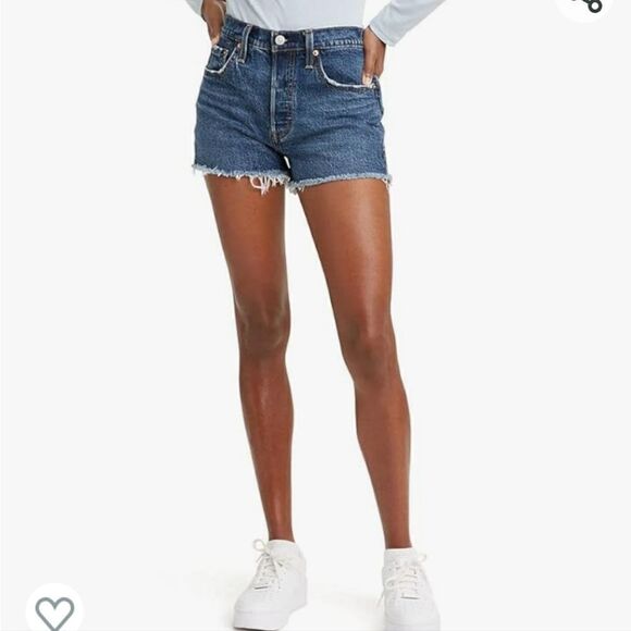 Levis 501 Cut Off Denim Shorts Size 27 - Picture 1 of 11
